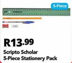 Shoprite Scripto Scholar 5-Piece Stationery Pack offer