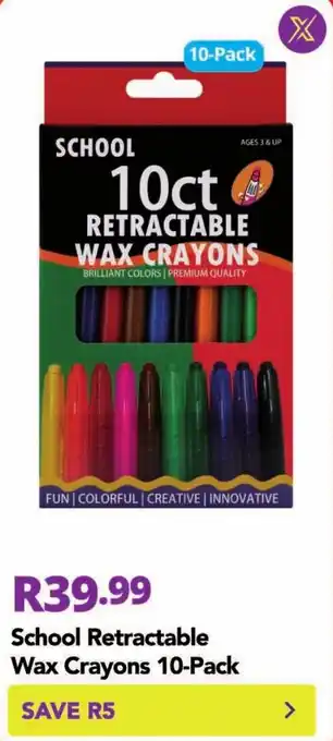 Shoprite School Retractable Wax Crayons offer