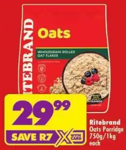 Shoprite Ritebrand Oats offer
