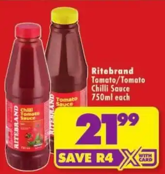 Shoprite Ritebrand Tomato Chilli Sauce offer