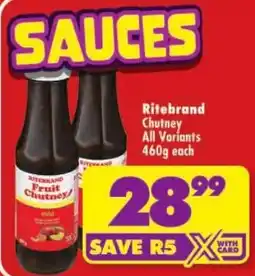Shoprite Ritebrand Chutney offer