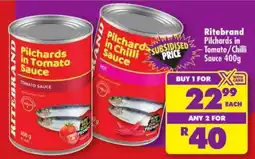 Shoprite Ritebrand Pilchards in Tomato Sauce offer