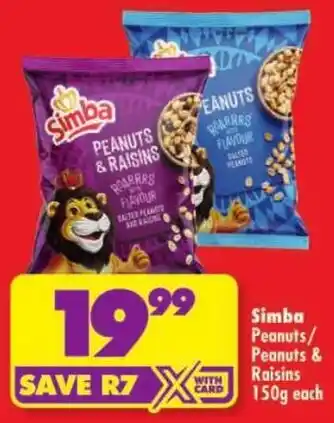 Shoprite Simba Peanuts & Raisins offer