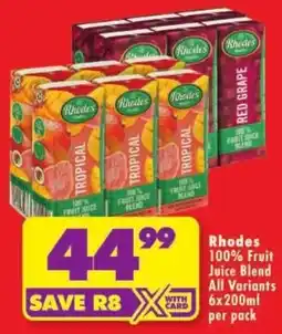 Shoprite Rhodes 100% Fruit Juice Blend offer