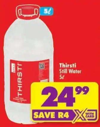 Shoprite Thirsti Still Water offer