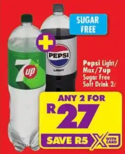 Shoprite Pepsi Light/7up Sugar Free Soft Drink offer