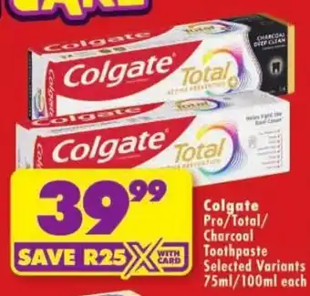 Shoprite Colgate Total Toothpaste offer