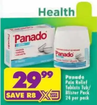 Shoprite Panado Pain Relief Tablets offer