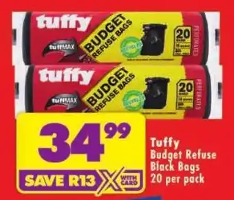 Shoprite Tuffy Budget Refuse Bags offer