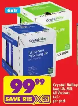 Shoprite Crystal Valley Long Life Milk offer