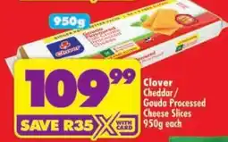 Shoprite Clover Cheddar/Gouda Processed Cheese Slices offer