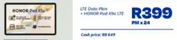 Telkom LTE Data Plan + Honor Pad X9a LTE offer