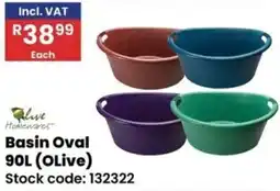 Africa Cash and Carry Olive Homewares Basin Oval 90L offer