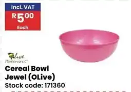 Africa Cash and Carry Cereal Bowl Jewel (OLive) offer