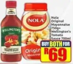 Three Star Cash and Carry Nola Original Mayonnaise Wellington's Tomato Sauce offer