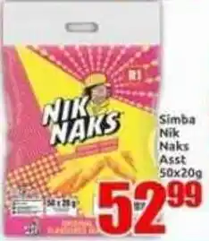 Three Star Cash and Carry Nik Naks Assorted offer