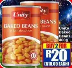 Three Star Cash and Carry Unity Baked Beans in tomato sauce offer