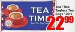 Three Star Cash and Carry Tea Time Tagless Tea Bags offer