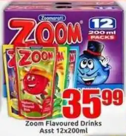 Three Star Cash and Carry Zoom Flavoured Drinks Assorted offer