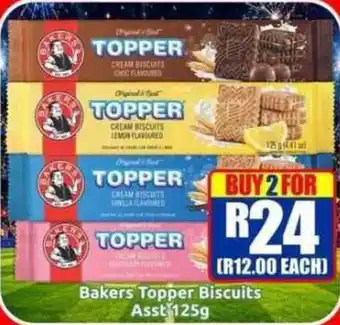 Three Star Cash and Carry Bakers Topper Biscuits Assorted offer