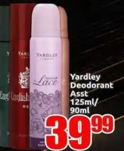 Three Star Cash and Carry Yardley Deodorant offer