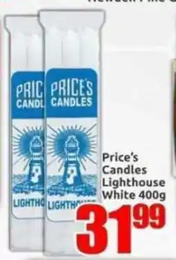 Three Star Cash and Carry Price's Candles Lighthouse offer
