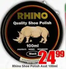 Three Star Cash and Carry Rhino Shoe Polish Black offer