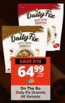 Checkers Daily Fix Granola offer