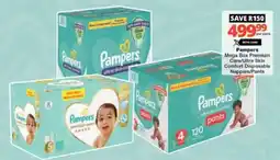 Checkers Pampers Mega Box Premium Care/Ultra Skin Comfort Nappies/Pants offer