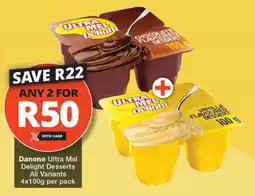 Checkers Danone Ultra Mel Delight Desserts offer