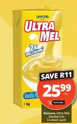 Checkers Danone Ultra Mel Custard offer