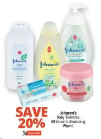 Checkers Johnson's Baby Toiletries offer