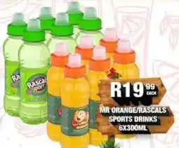 Take 'n Pay MR ORANGE/RASCALS SPORTS DRINKS offer