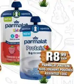 Take 'n Pay Parmalat Protein/ Kids Yoghurt Pouches Assorted offer
