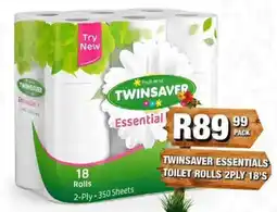 Take 'n Pay TWINSAAVER ESSENTIALS TOILET ROLLS 2PLY 18'S offer