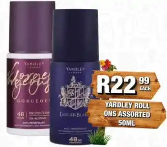 Take 'n Pay Yardley Roll Ons Assorted offer