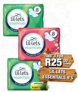 Take 'n Pay lil-lets essentials thick pads with wings offer