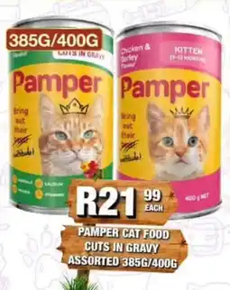 Take 'n Pay Pamper cat food cuts in gravy assorted offer