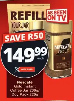 Checkers Nescafe Gold Instant Coffee Jar offer