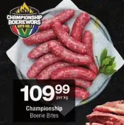 Checkers Championship Boerie Bites offer