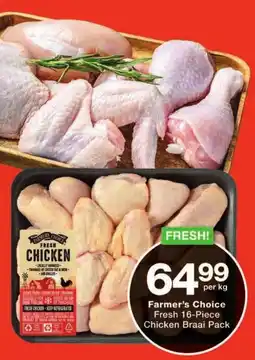 Checkers Farmer's Choice Fresh Chicken Braai Pack offer