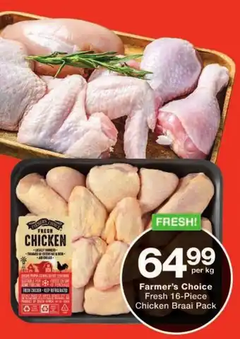 Checkers Farmer's Choice Fresh Chicken Braai Pack offer