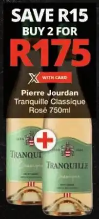 Checkers Pierre Jourdan Tranquille Classique Rosé offer