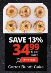 Checkers Carrot Bundt Cake offer