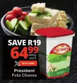 Checkers Président Feta Cheese offer