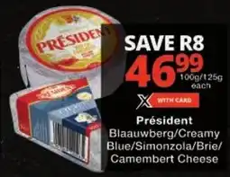 Checkers Président Creamy Brie/Camembert Cheese offer