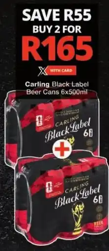 Checkers Carling Black Label Beer Cans offer
