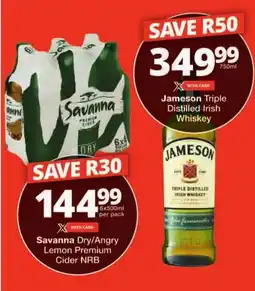 Checkers Savanna Dry/Angry Lemon Premium Cider offer