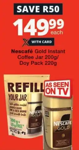 Checkers Nescafe Gold Instant Coffee Jar offer