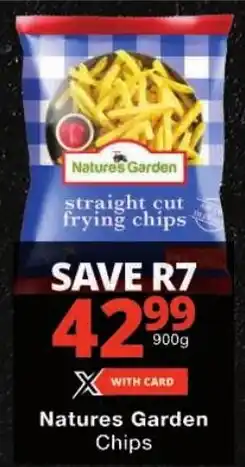 Checkers Natures Garden straight cut frying chips offer